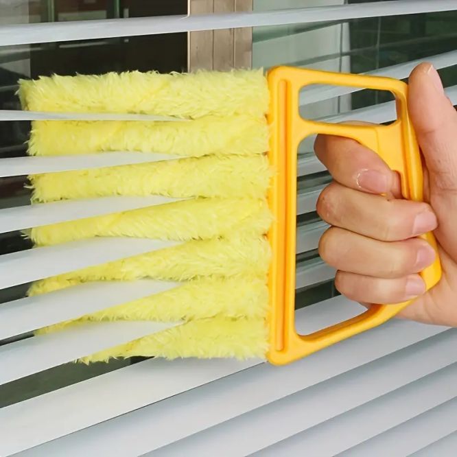 1pc Washable 7-Finger Blind Cleaner Duster Tool For Window Venetian And Air Conditioner Wood Blinds - Image 4