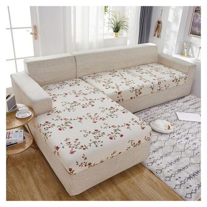 Modern Printed Sofa Cushion Cover Livingroom Funiture Protector Spandex Elastic Removable Lshape Corner Armchair Couch Slipcover