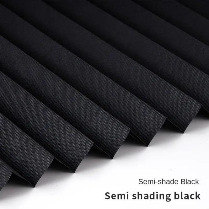 Simple Non-woven Fabric Window Blind, Folding Half/ Full Shading Non-woven Fabric Blackout Window Curtain
