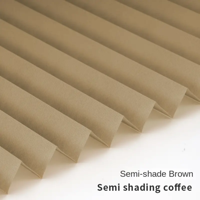 Simple Non-woven Fabric Window Blind, Folding Half/ Full Shading Non-woven Fabric Blackout Window Curtain - Image 2