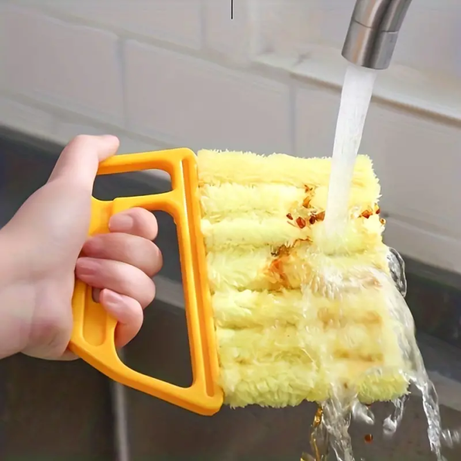 1pc Washable 7-Finger Blind Cleaner Duster Tool For Window Venetian And Air Conditioner Wood Blinds - Image 5