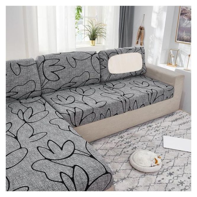 Modern Printed Sofa Cushion Cover Livingroom Funiture Protector Spandex Elastic Removable Lshape Corner Armchair Couch Slipcover - Image 3