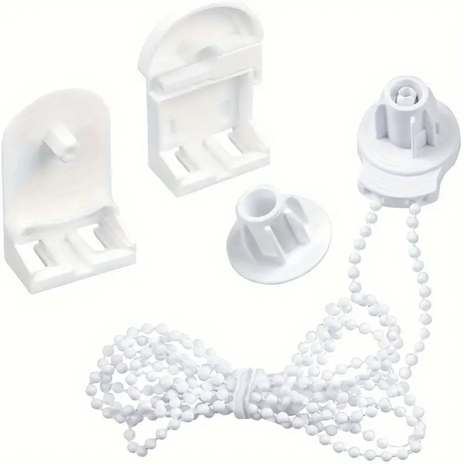 25mm Classic Roller Blind Replacement Kit - Easy Install, Hand-Pulled Controller with Fit, Durable Plastic Pull Beads - Image 2