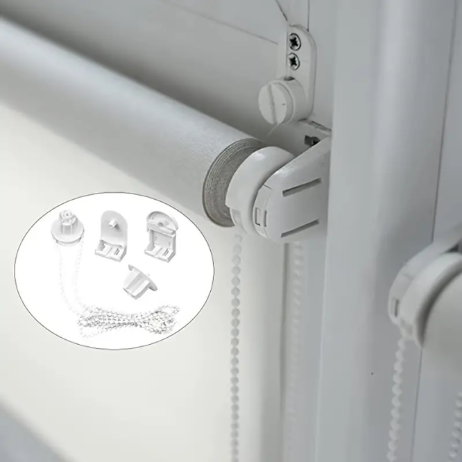 25mm Classic Roller Blind Replacement Kit - Easy Install, Hand-Pulled Controller with Fit, Durable Plastic Pull Beads - Image 3