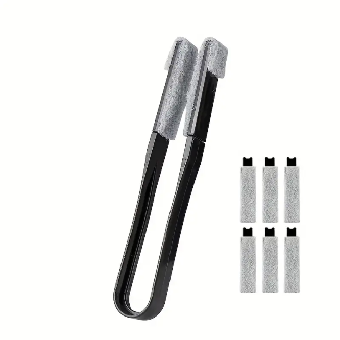 1 Set, Venetian Blind Dust Remover Clip Cleaning Brush, Air Conditioner Vent Narrow Gap Cleaning Tool, Reusable - Image 2